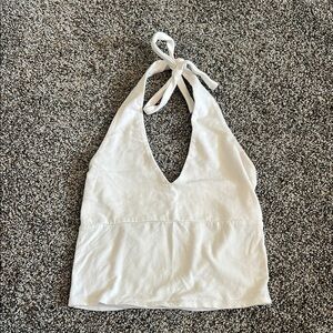 White Hollister Halter Top